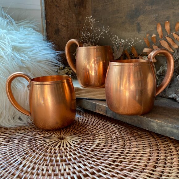 3 West Bend Copper Moscow Mule Mugs Cups Made in USA - Picture 2 of 4